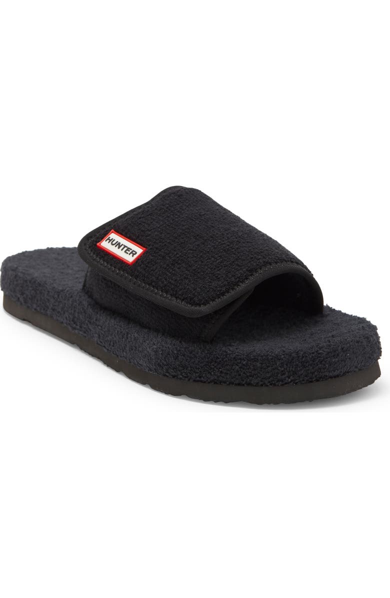 Hunter Terry Toweling Beach Slide Sandal, Main, color,