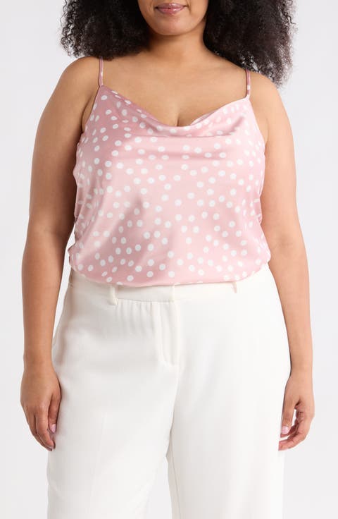 Cowl Neck Satin Camisole (Plus)