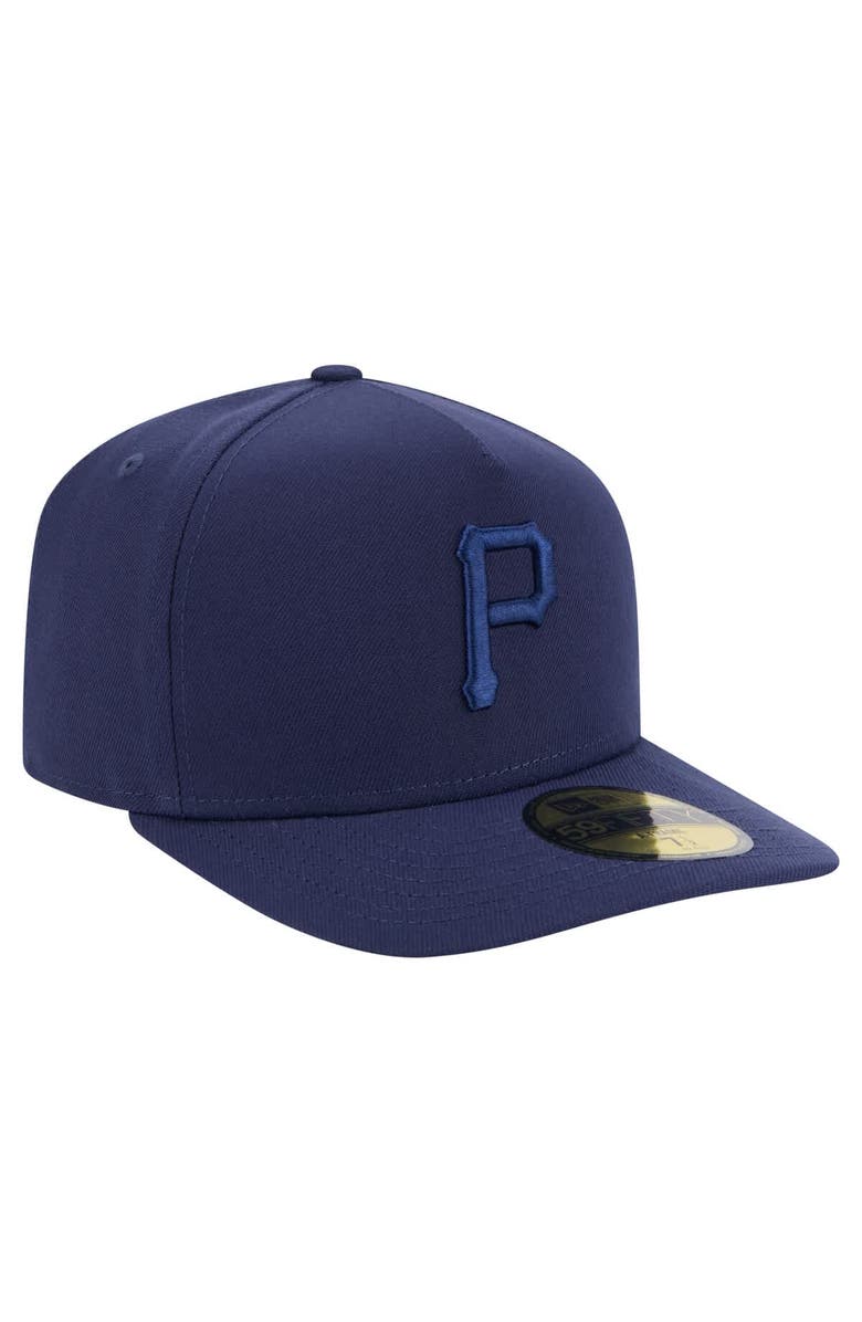 New Era Men's New Era Navy Pittsburgh Pirates Color Pack A-Frame 59FIFTY Fitted Hat, Alternate, color, Navy