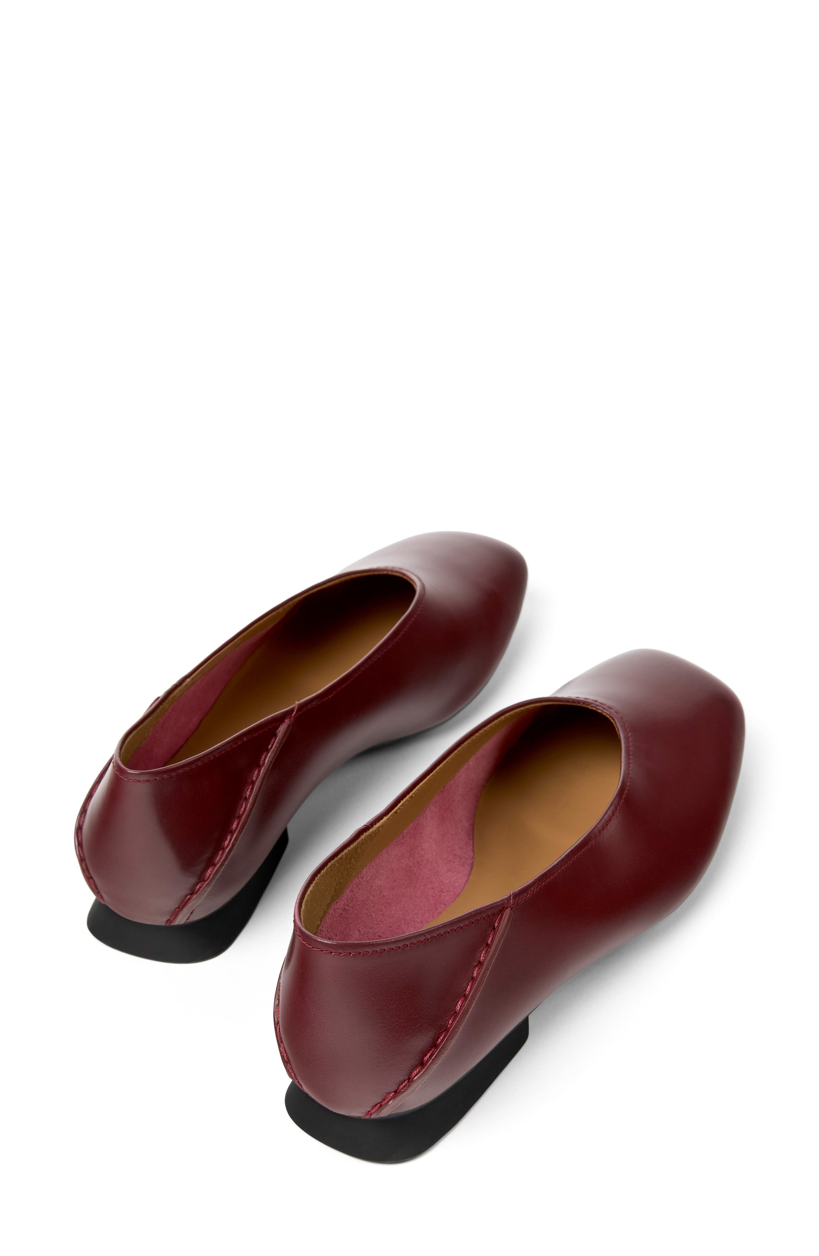 Casi Myra Ballerina Flat, Alternate, color, BURGUNDY