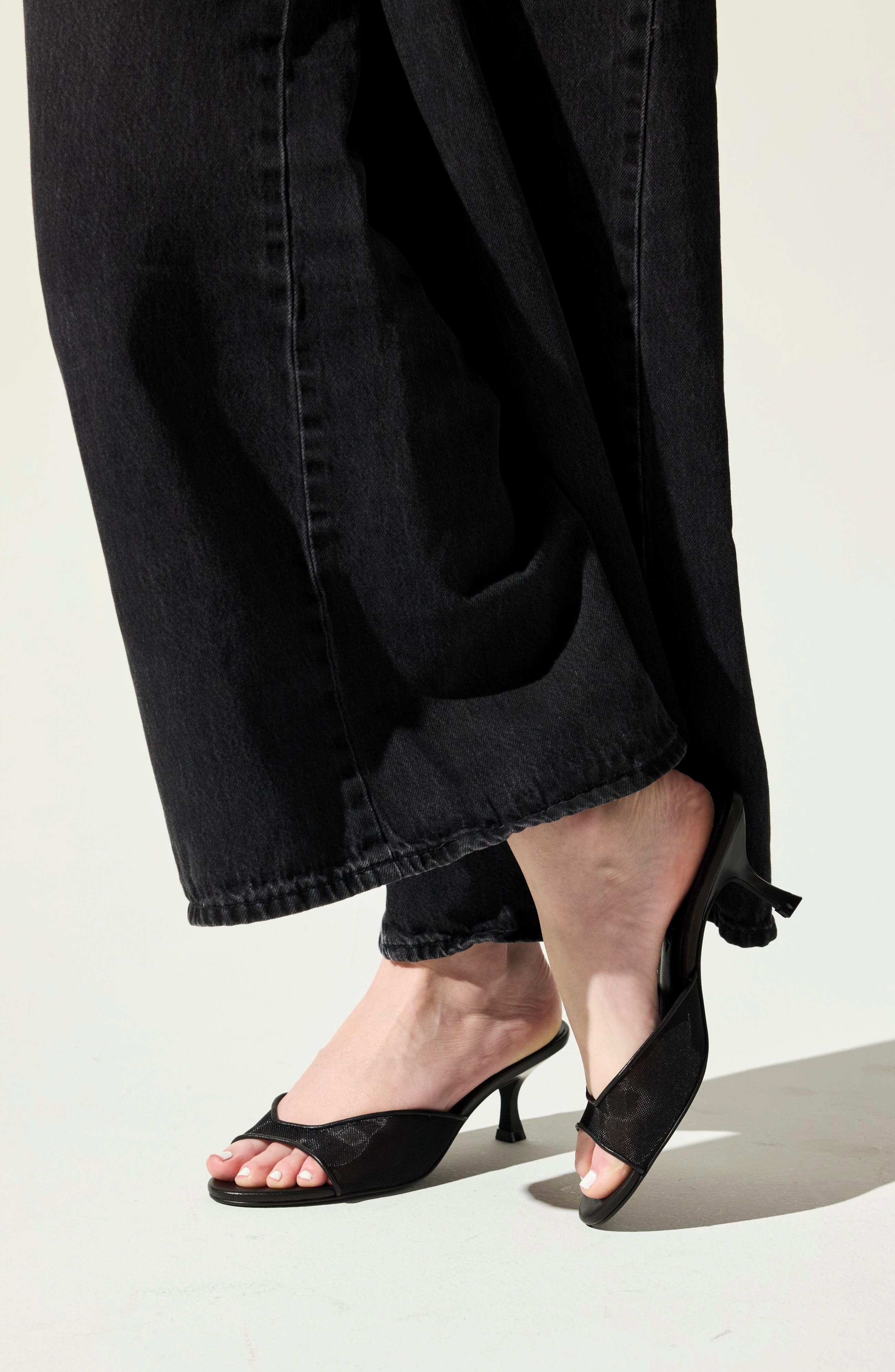 Opal Mesh Open Toe Sandal, Alternate, color, BLACK