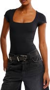 Free People Square Eyes Bodysuit