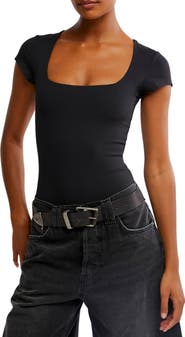 Free People Square Eyes Bodysuit
