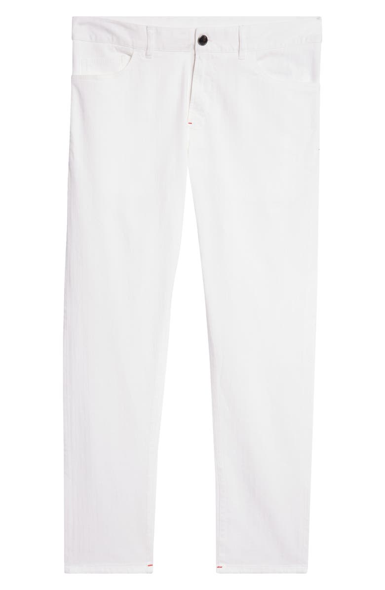 ISAIA Five-Pocket Slim Fit Chinos, Alternate, color, Open White