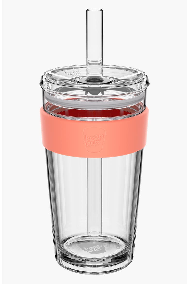 Cold Cup Longplay with Boba Straw, Main, color, Clay