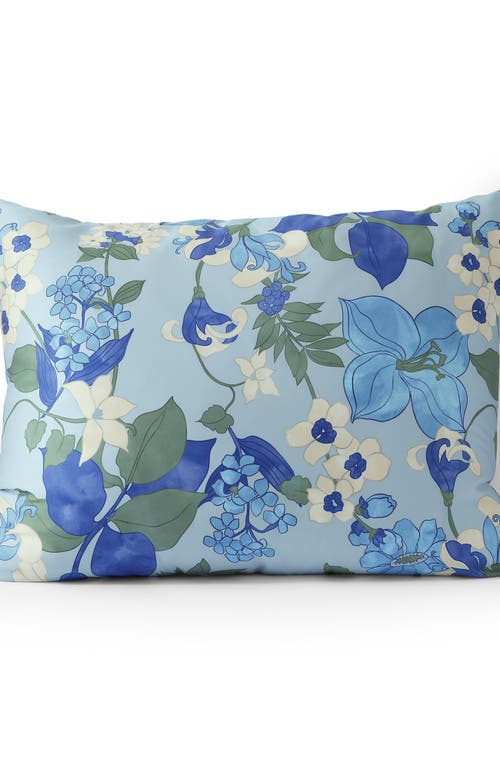 Lands' End 400 Thread Count Premium Supima Cotton No Iron Sateen Pillow Sham In Serene Blue Lilies