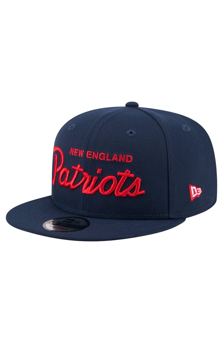 New Era Men's New Era Navy New England Patriots Core Team Script 9FIFTY Snapback Hat, Main, color, Navy