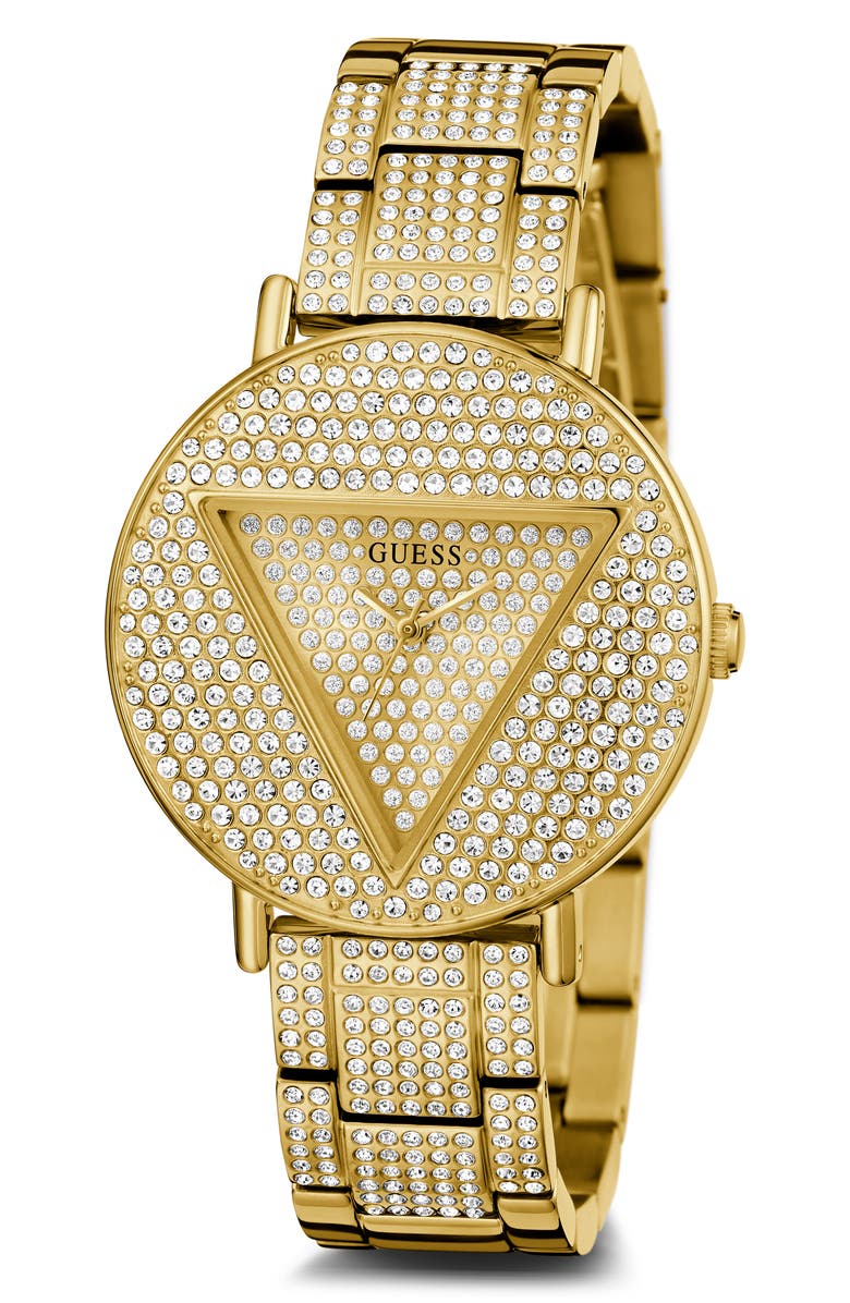 GUESS Crystal Pavé Bracelet Watch, 36mm, Main, color, 