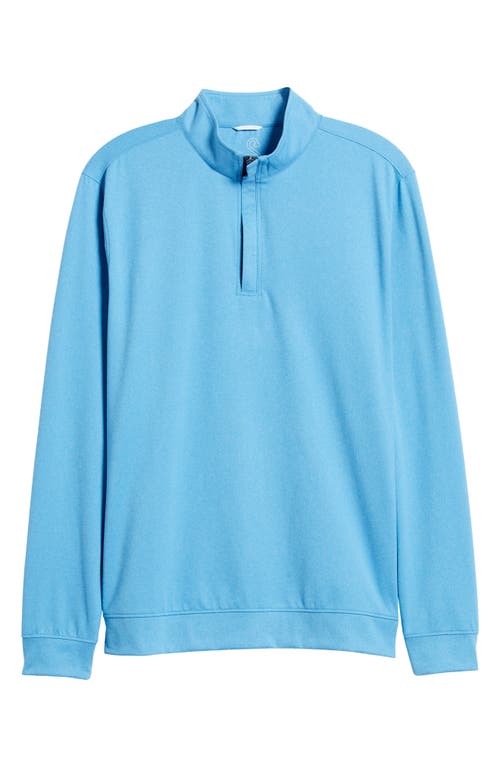 Swannies Lukas Quarter Zip Waffle Golf Pullover In Blue