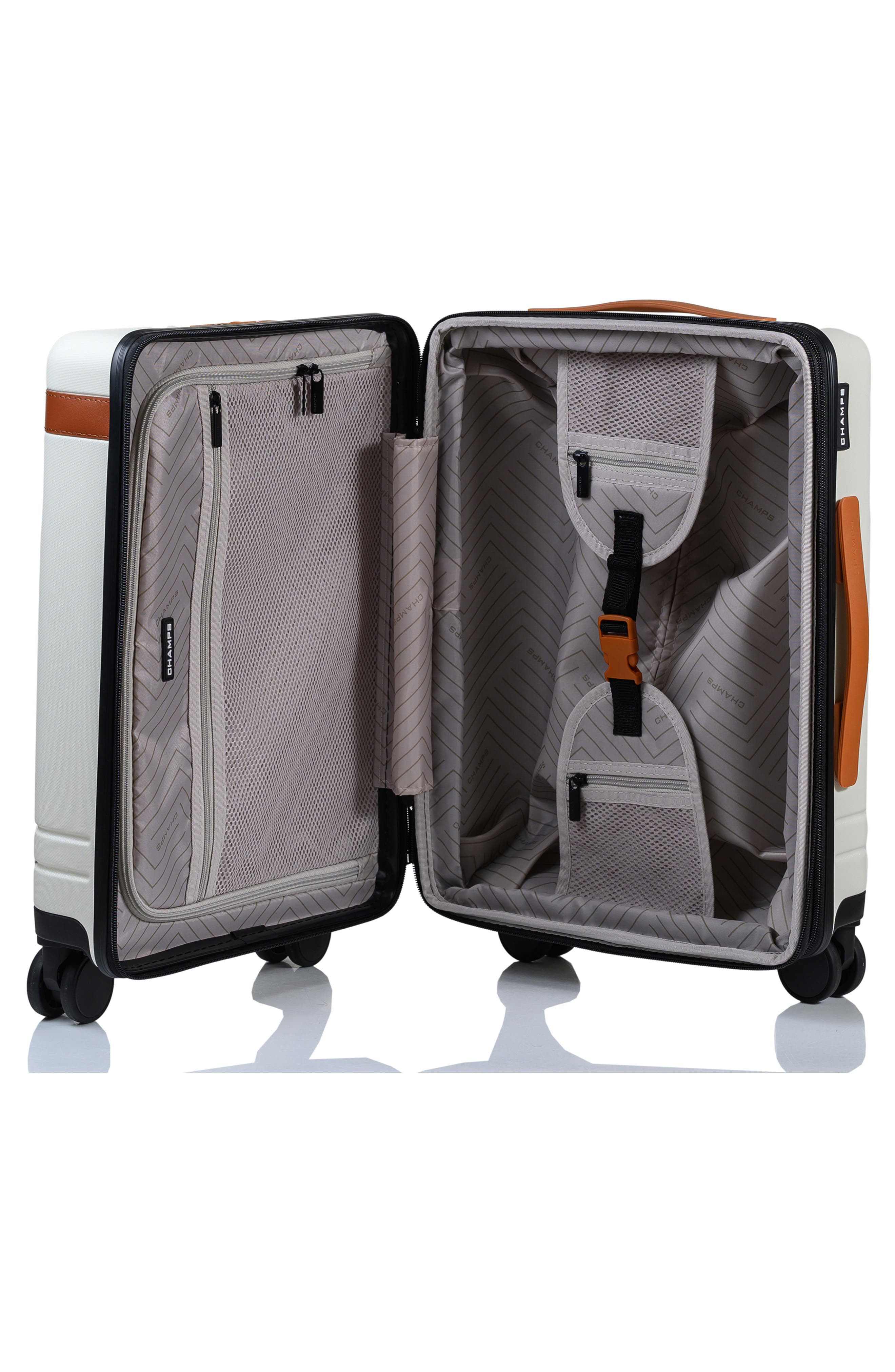 CHAMPS Vintage IV Hardside Carry-On Suitcase, Alternate, color, Ivory