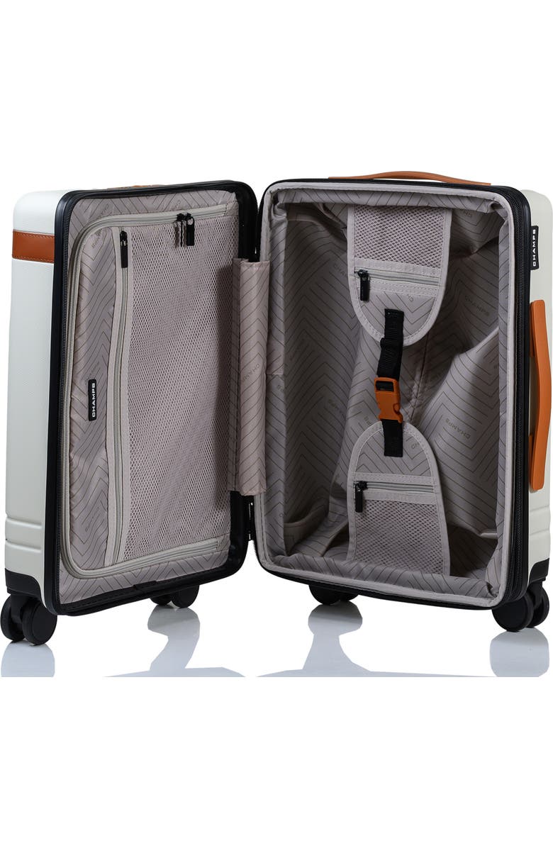 CHAMPS Vintage IV Hardside Carry-On Suitcase, Alternate, color, Ivory