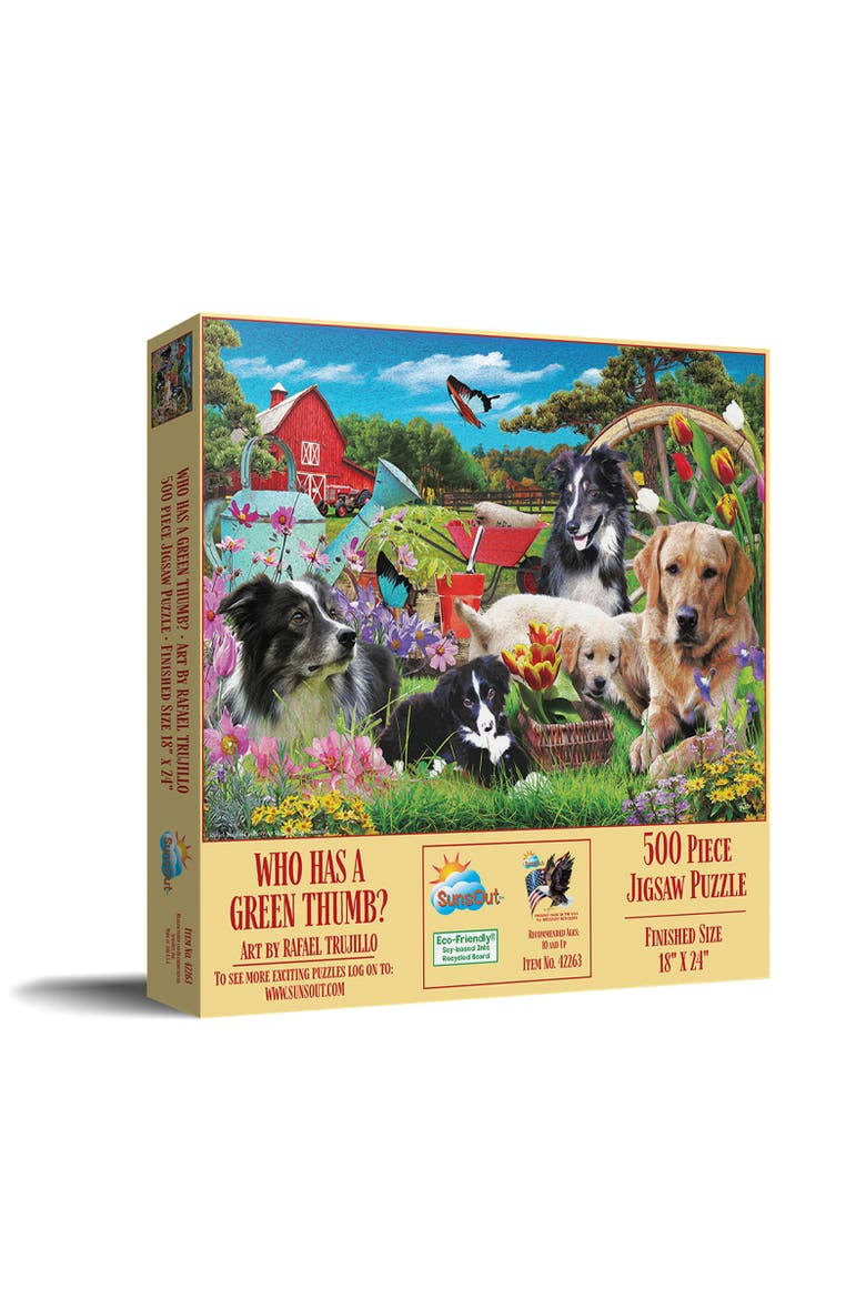 Who has a green Thumb 500 piece Jigsaw Puzzle for Adults, Main, color, Multicolor
