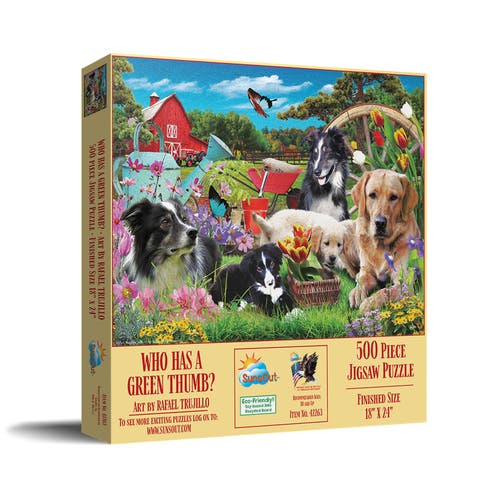 Who has a green Thumb 500 piece Jigsaw Puzzle for Adults