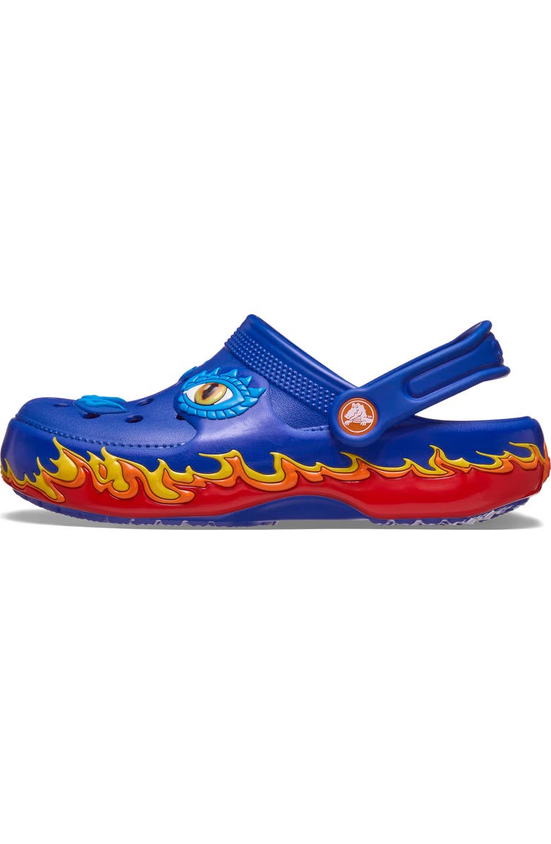 CROCS Kids' Classic Iam Dragon Lights Clog, Alternate, color, Blue Bolt