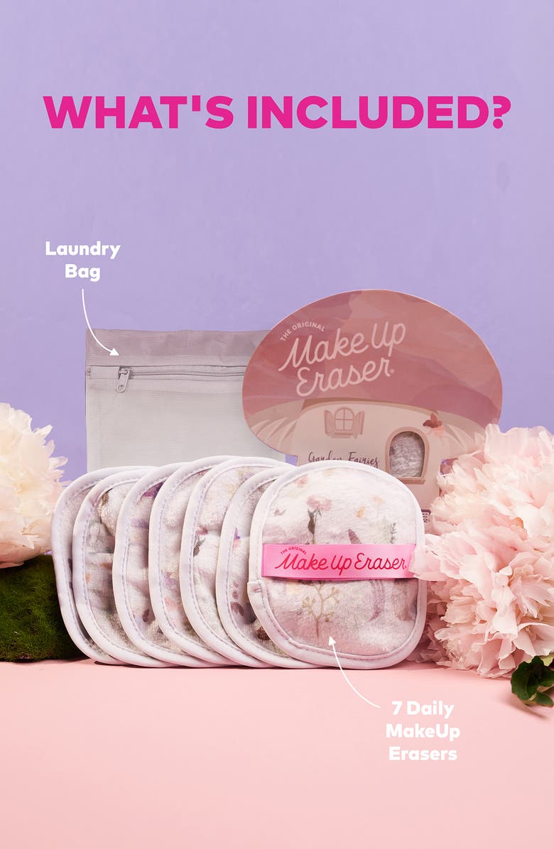 The Original MakeUp Eraser 7-Day Garden Fairies MakeUp Eraser Set with Laundry Bag, Alternate, color, 