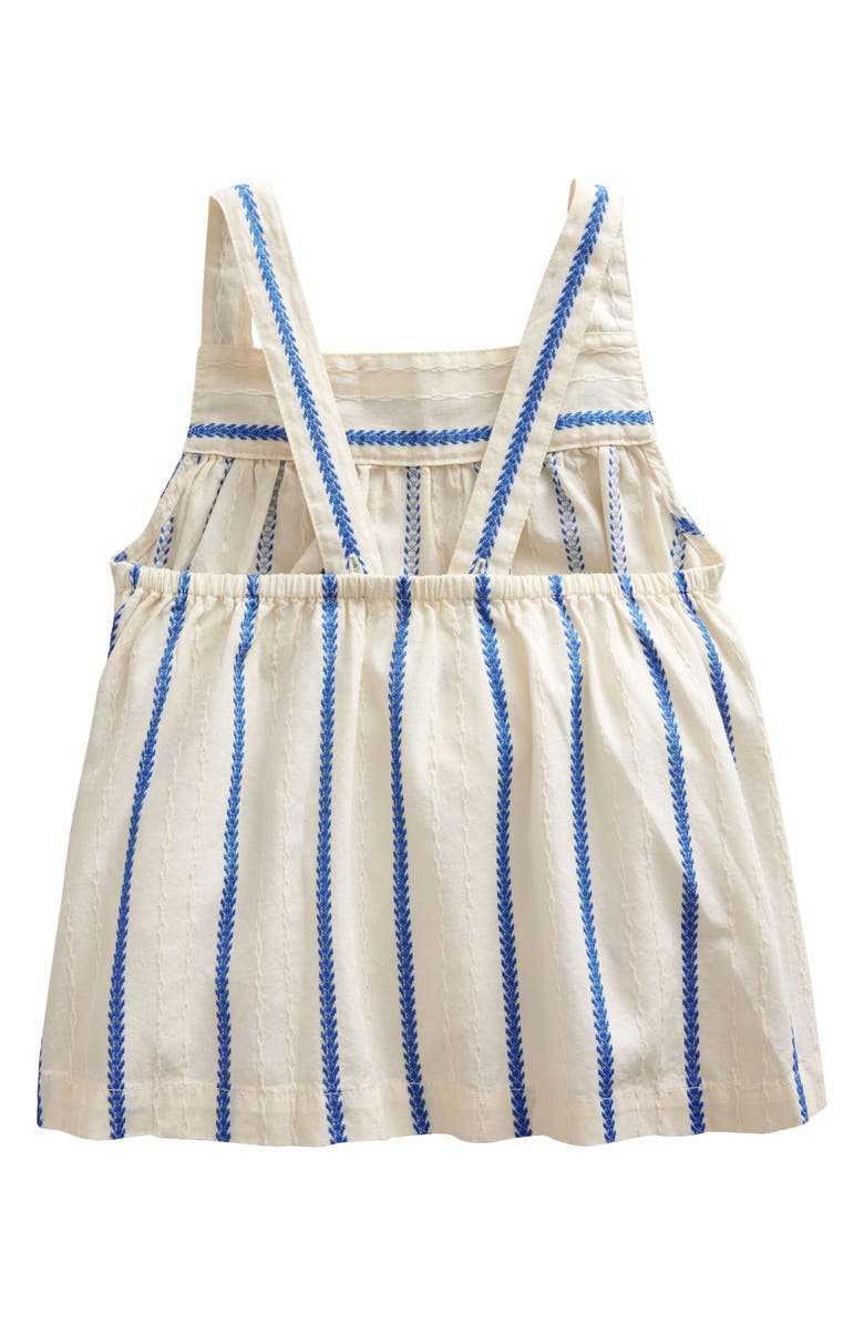 Mini Boden Kids' Embroidered Cotton Trapeze Tank Top, Alternate, color, Ivory