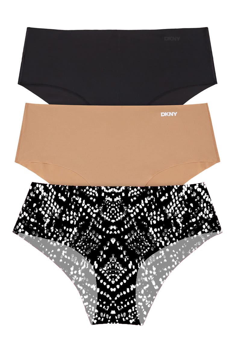 Litewear Cut Anywear 3-Pack Hipster Panties, Main, color, BKGLWSNK