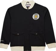 Mitchell & Ness Men's Mitchell & Ness Black Boston Bruins Vintage Coaches Cotton Twill Full-Zip Jacket