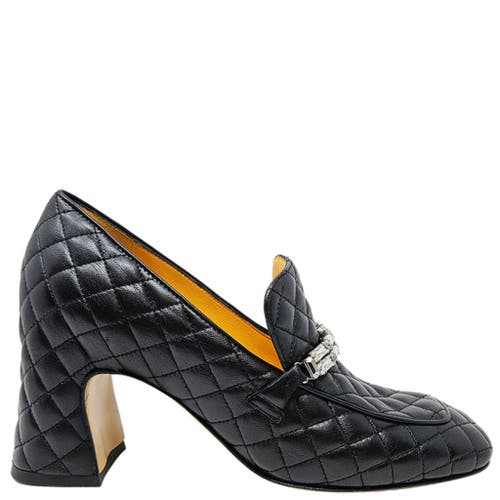 Madison Maison Heel Quilted Loafer In Black