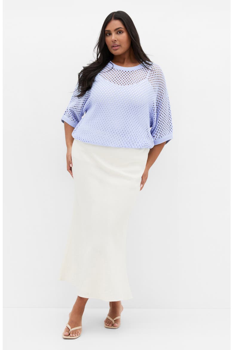 Open Stitch Sweater, Alternate, color, SOFT BLUE