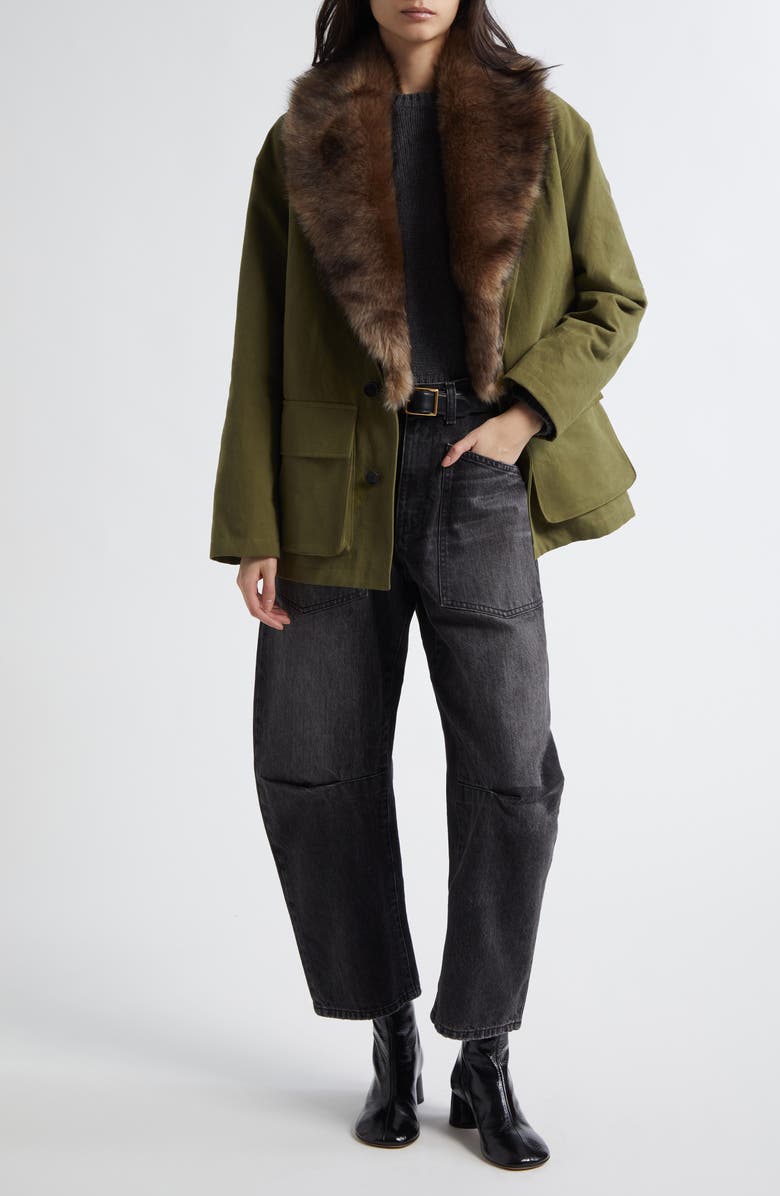 Nili Lotan Shon Barrel Leg Jeans, Alternate, color, Stone Black Wash