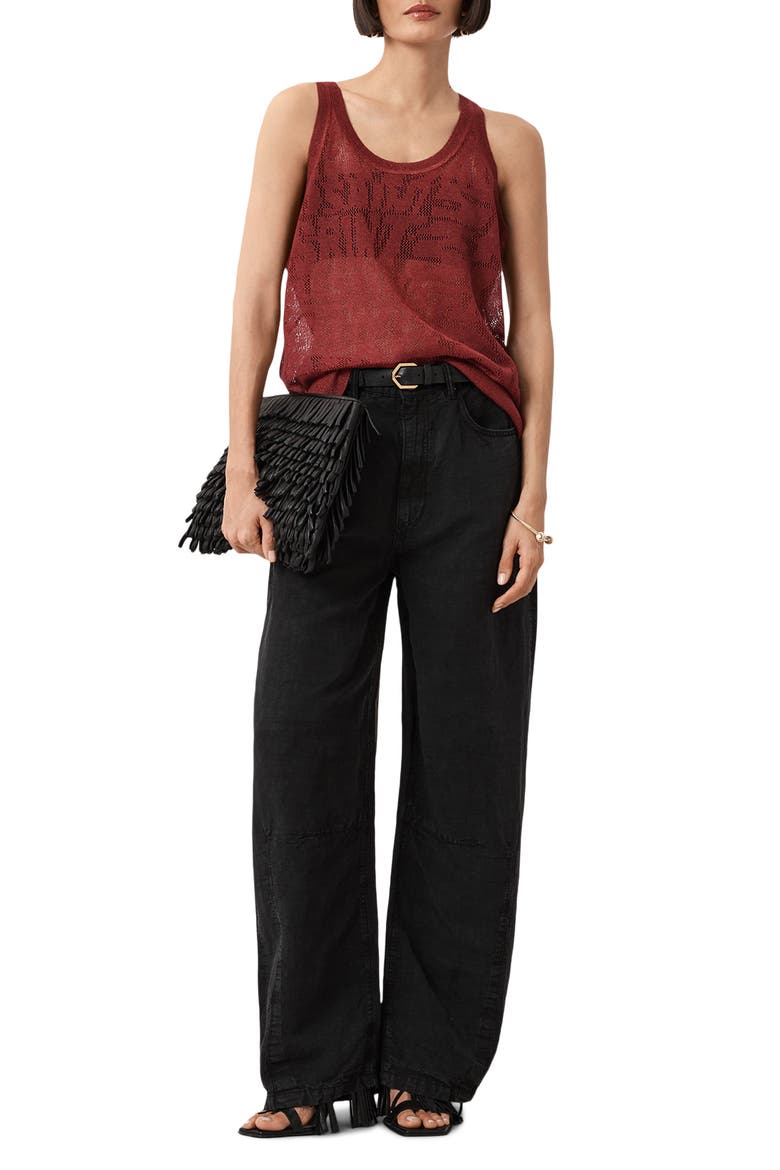Kaito Open Stitch Tank, Alternate, color, ROSEWOOD RED