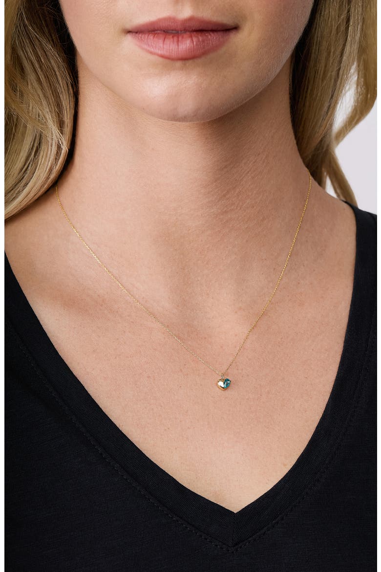 14K Gold Paraiba Topaz Heart Pendant Necklace, Alternate, color, 14K YELLOW GOLD