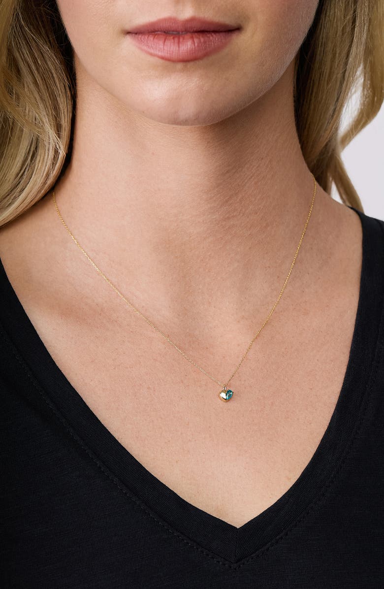 Bony Levy 14K Gold Paraiba Topaz Heart Pendant Necklace, Alternate, color, 14K Yellow Gold