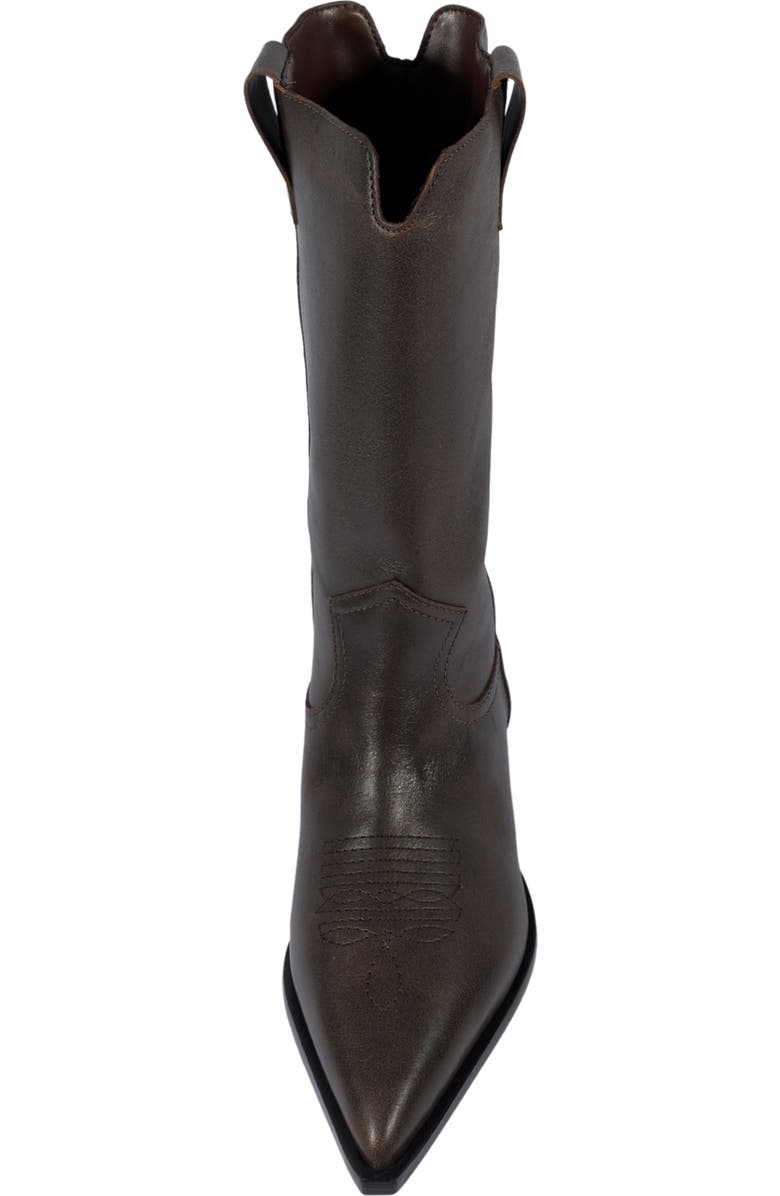 Schutz Ashley Pointed Toe Western Boot, Alternate, color, Root Brown