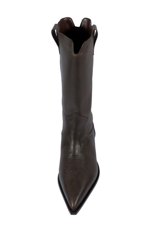 Schutz Ashley Pointed Toe Western Boot In Black