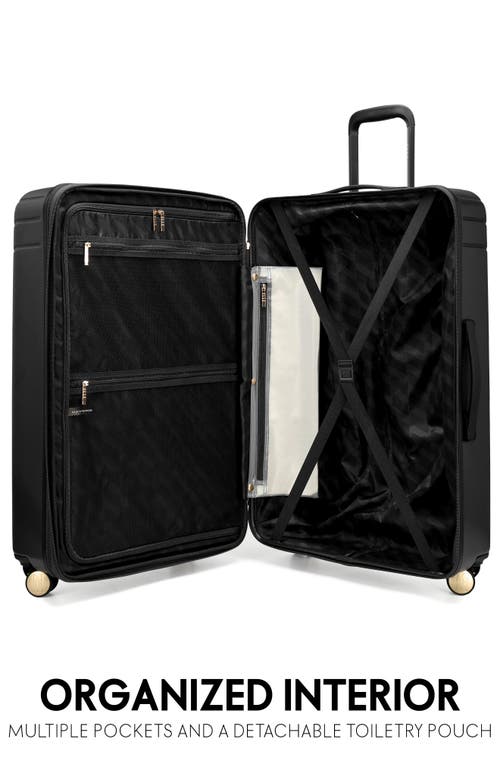 Elle Louvre 2 Piece Expandable Polycarbonate Spinner Luggage Set In Black