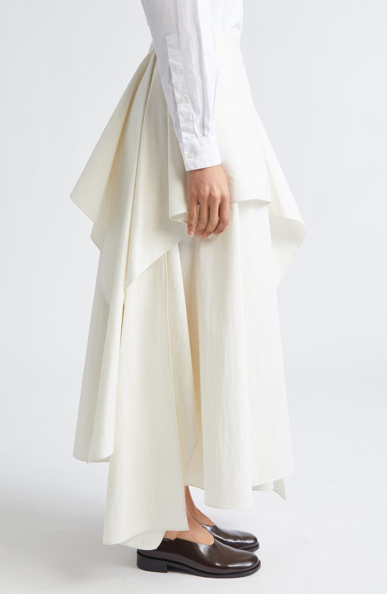 EENK Layered Cotton & Nylon Skirt, Alternate, color, Ivory