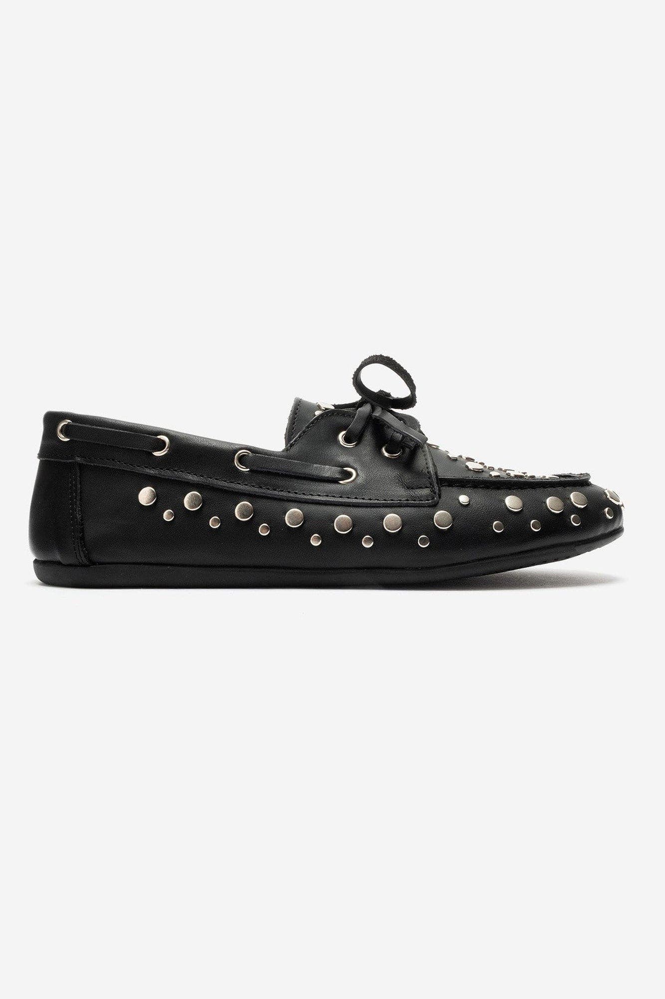 Hyde Leather Lace Up Loafer, Alternate, color, Black