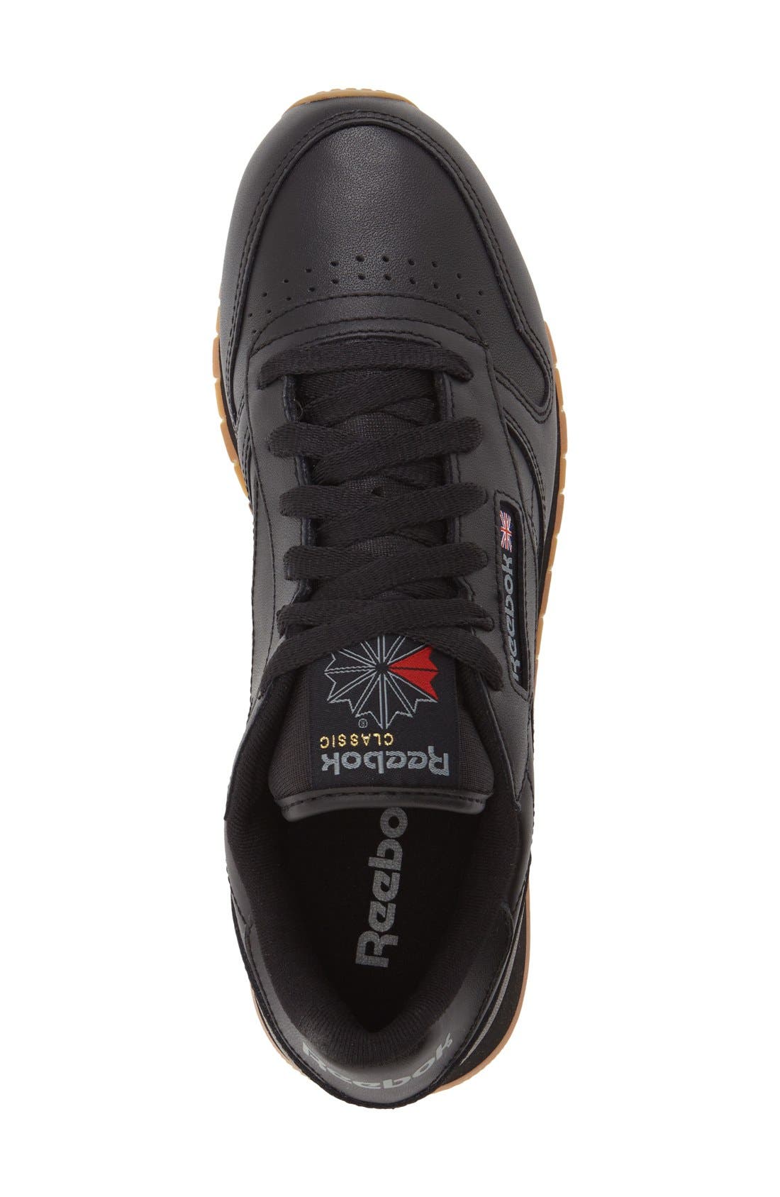 x Maison Margiela Classic Leather Sneaker, Alternate, color, BLACK/ GUM - 1