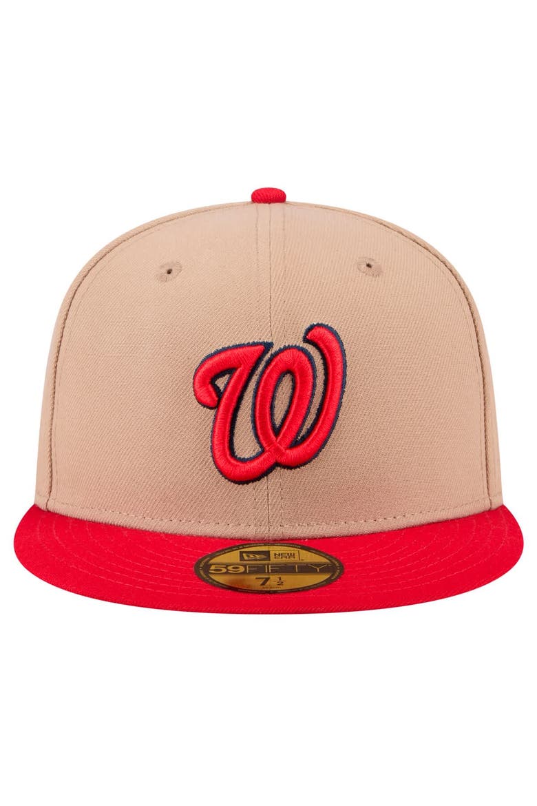 Men's New Era Khaki Washington Nationals 59FIFTY Fitted Hat, Alternate, color, Khaki