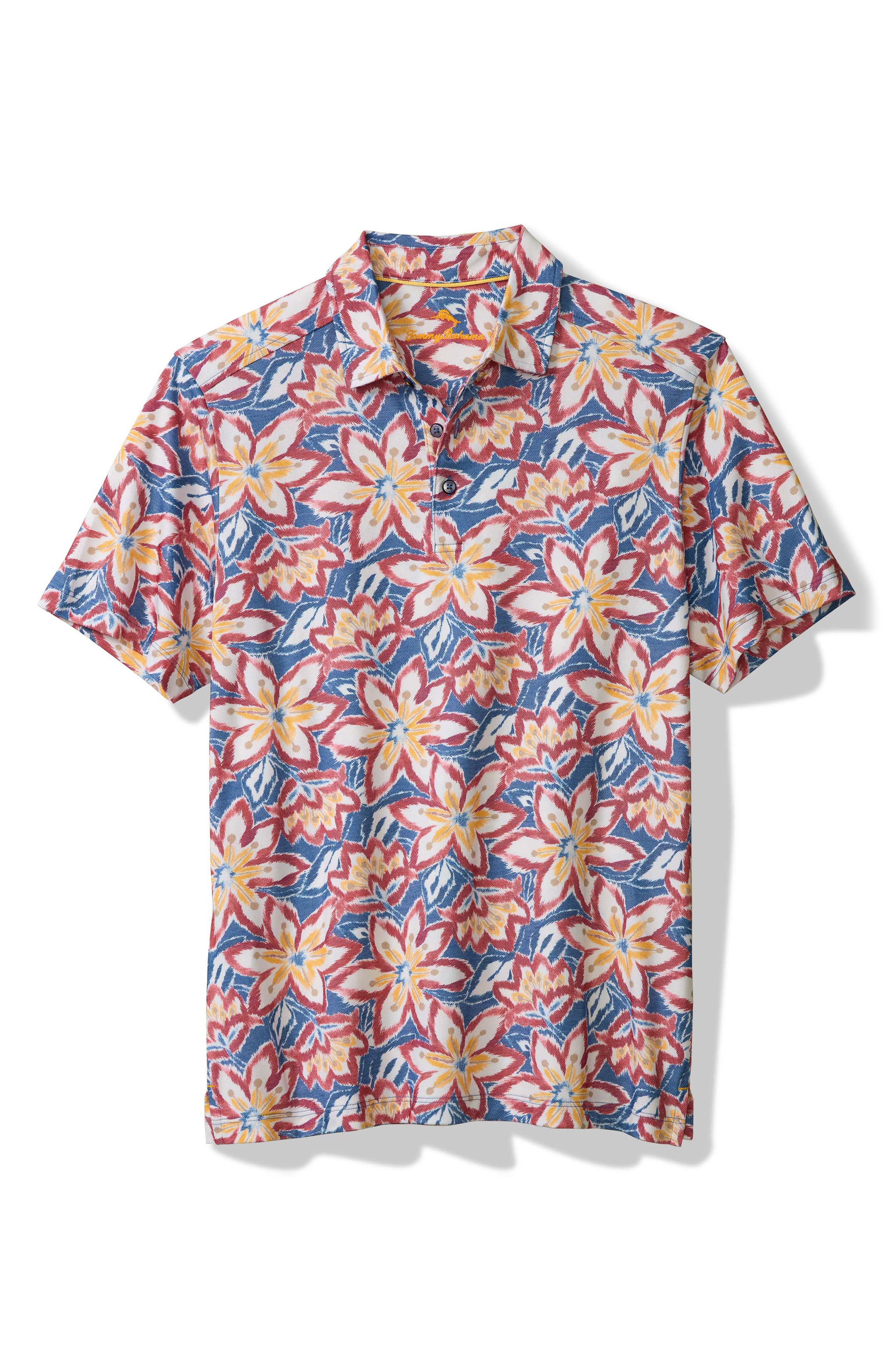 Tommy Bahama Flora Fusion IslandZone® Cotton Blend Piqué Polo