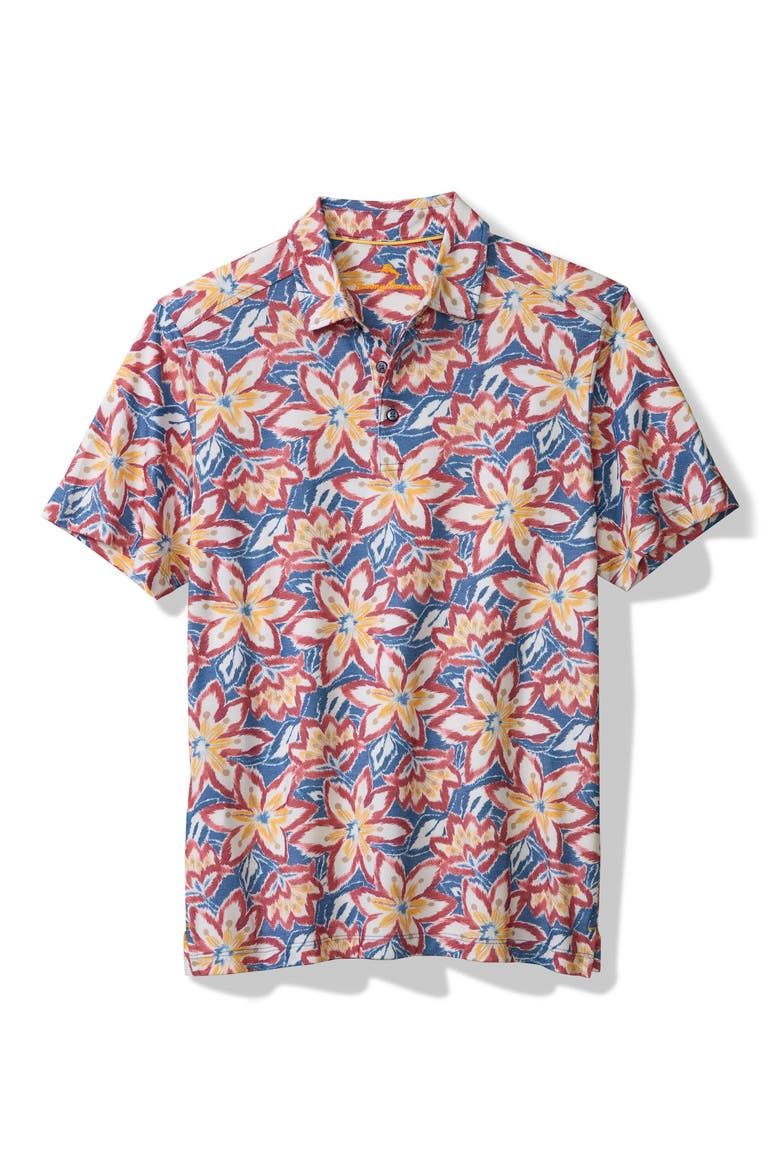 Flora Fusion IslandZone® Cotton Blend Piqué Polo, Main, color, DUTCH BLUE