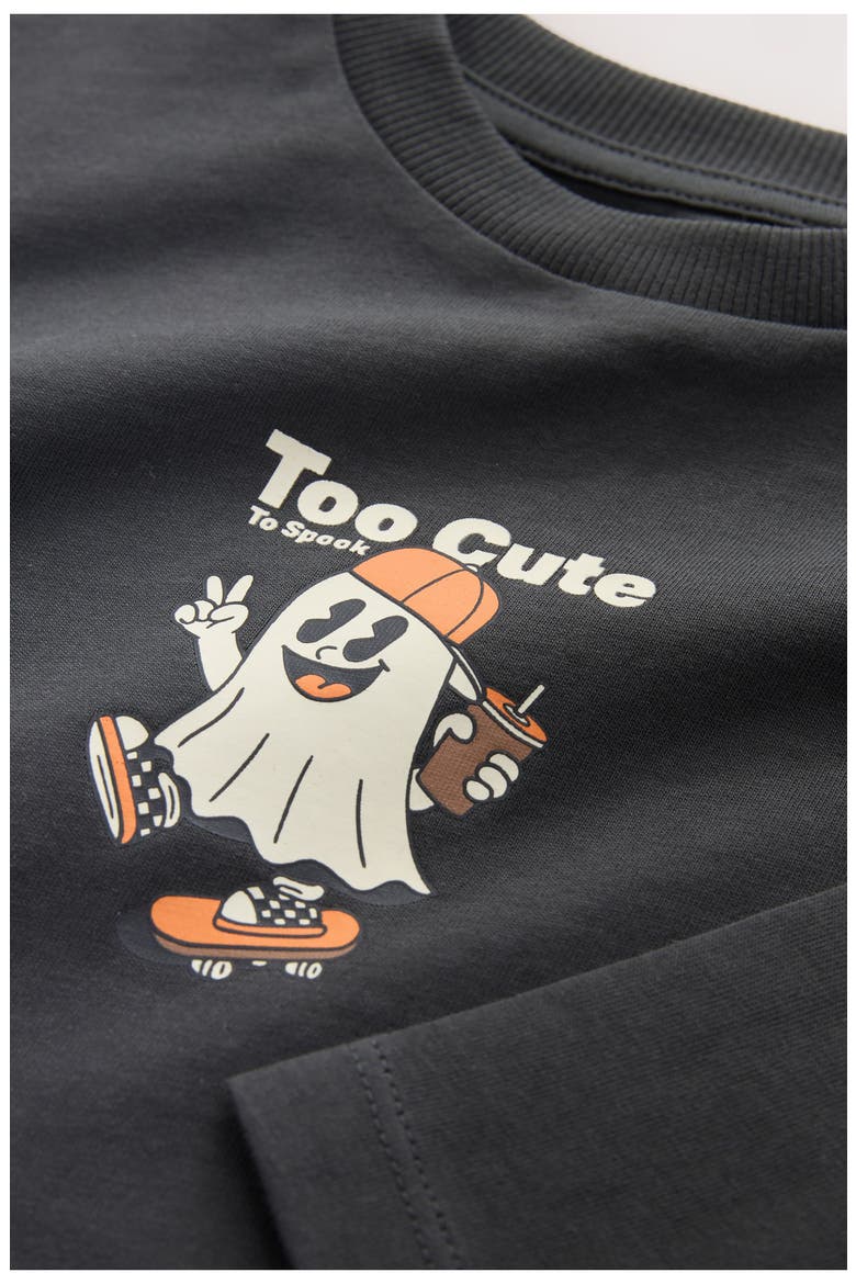 Halloween Ghost T-Shirt, Alternate, color, BLACK