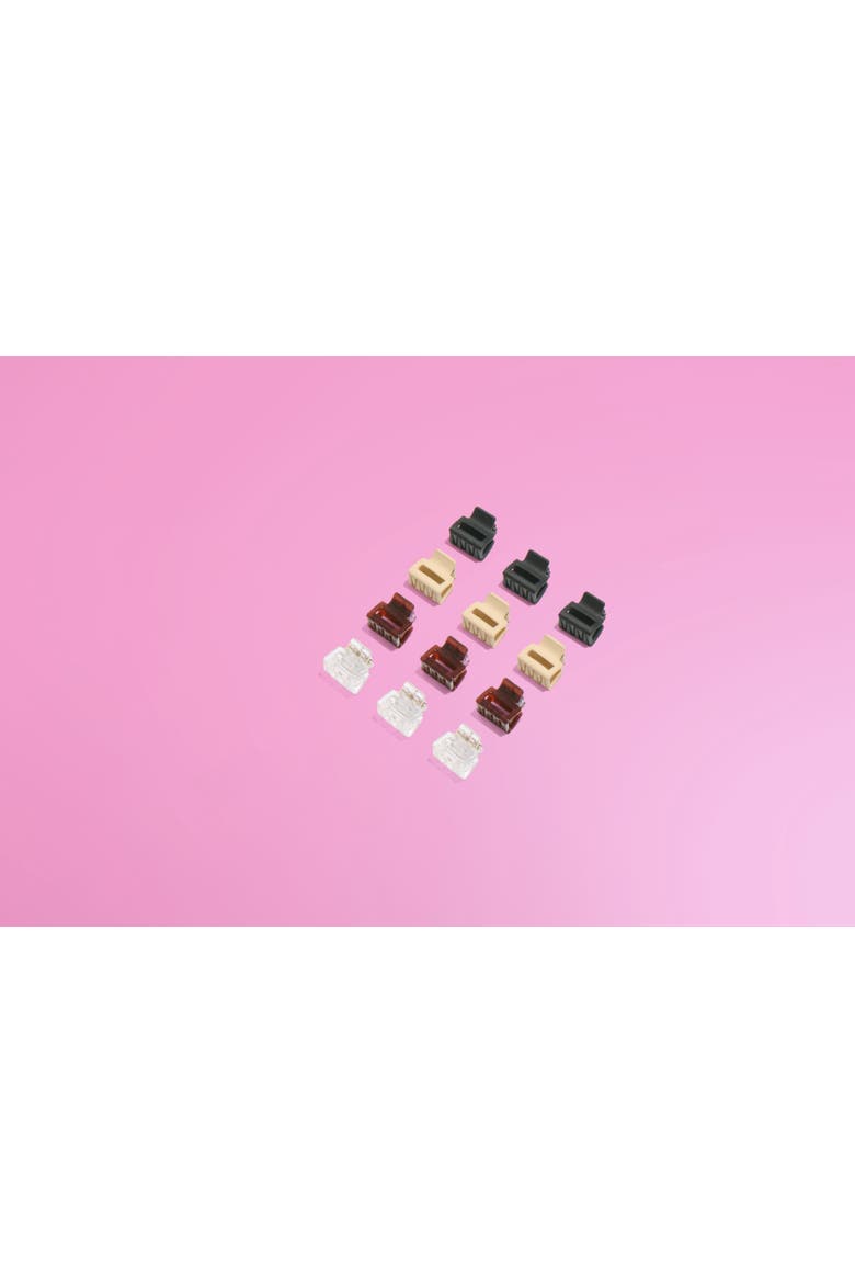 Mini Square Claw Clip Set, Alternate, color, Black