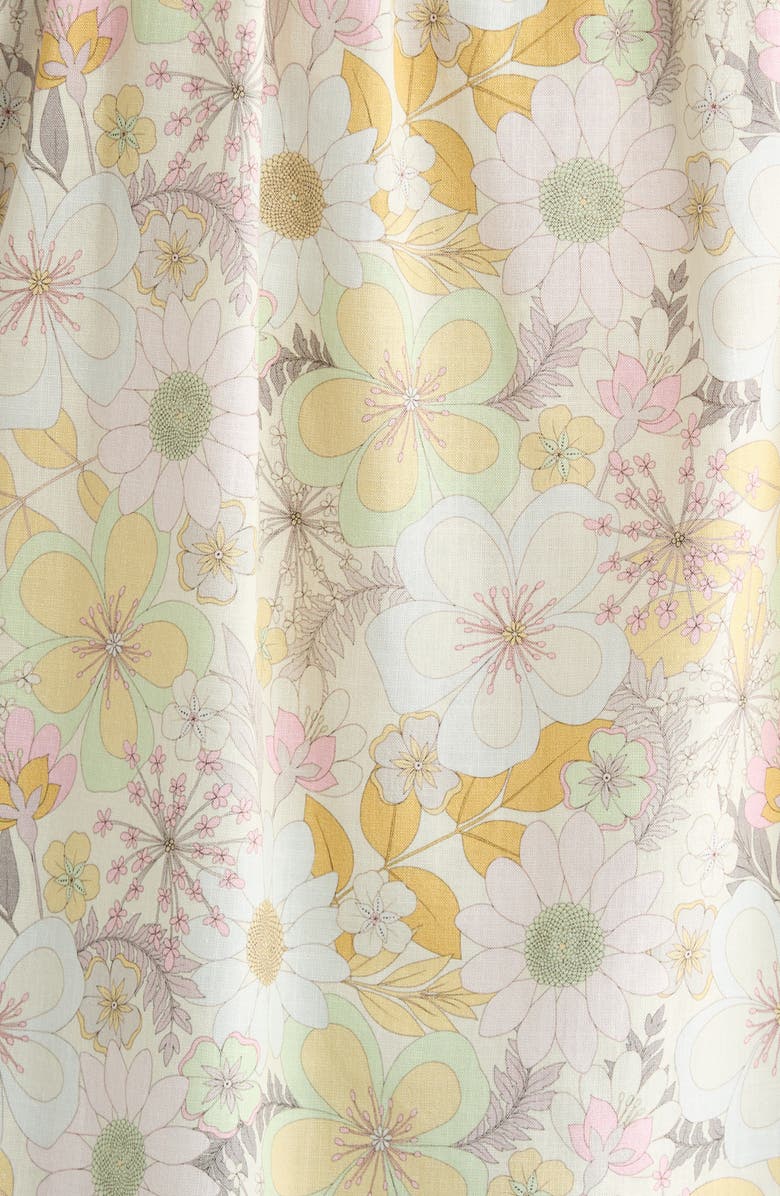 Liverpool Los Angeles Floral Gathered Split Neck Top, Alternate, color, Pristine Multi