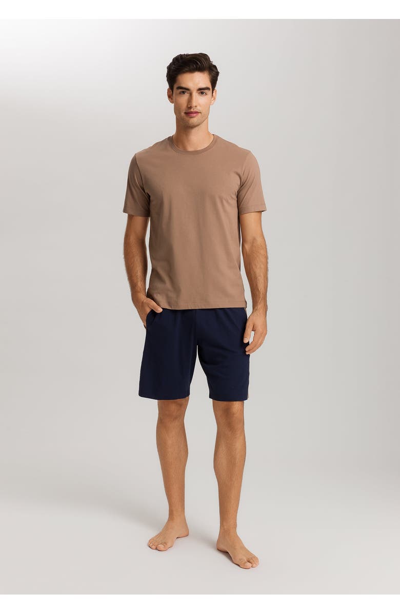 Hanro Night And Day Cotton Drawstring Shorts, Alternate, color, Deep Navy