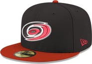 New Era Men's New Era  Black Carolina Hurricanes Core Logo Two-Tone 59FIFTY Fitted Hat