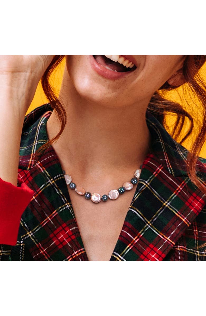 DELMAR 13-13.5mm Pink Freshwater Cultured Pearl Necklace, Alternate, color, Pink Multicolor