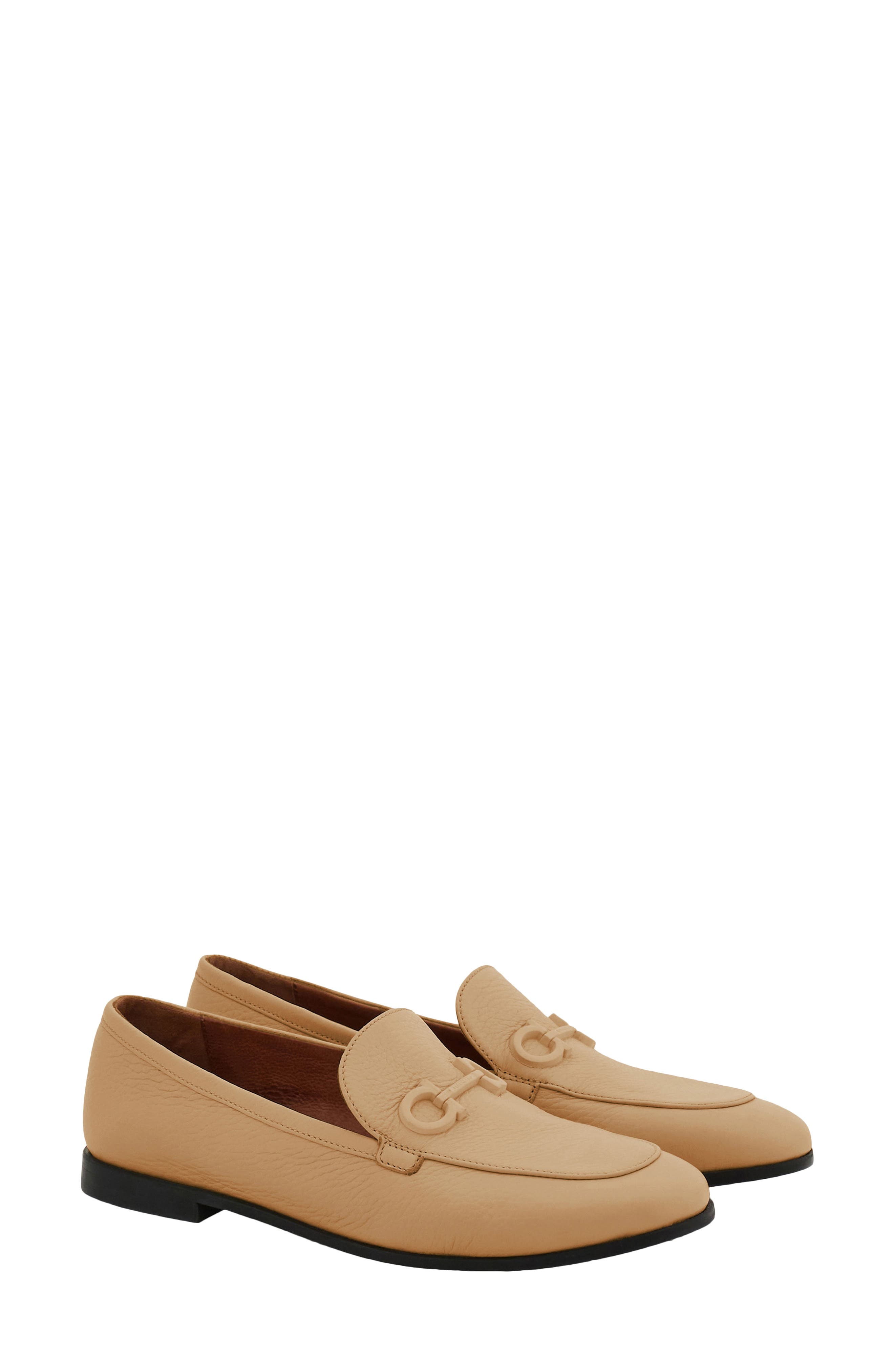 FERRAGAMO Soldy Gancio Loafer, Main, color, Dark Rose Naturale