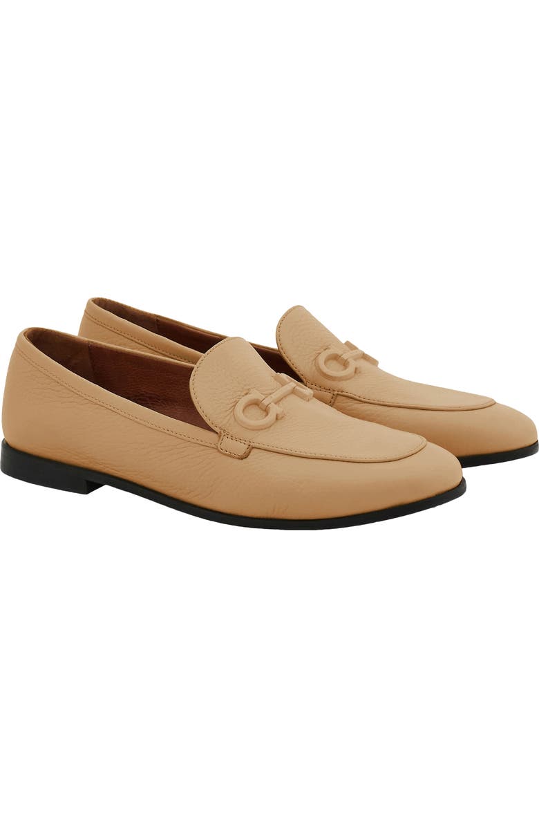 FERRAGAMO Soldy Gancio Loafer, Main, color, Dark Rose Naturale