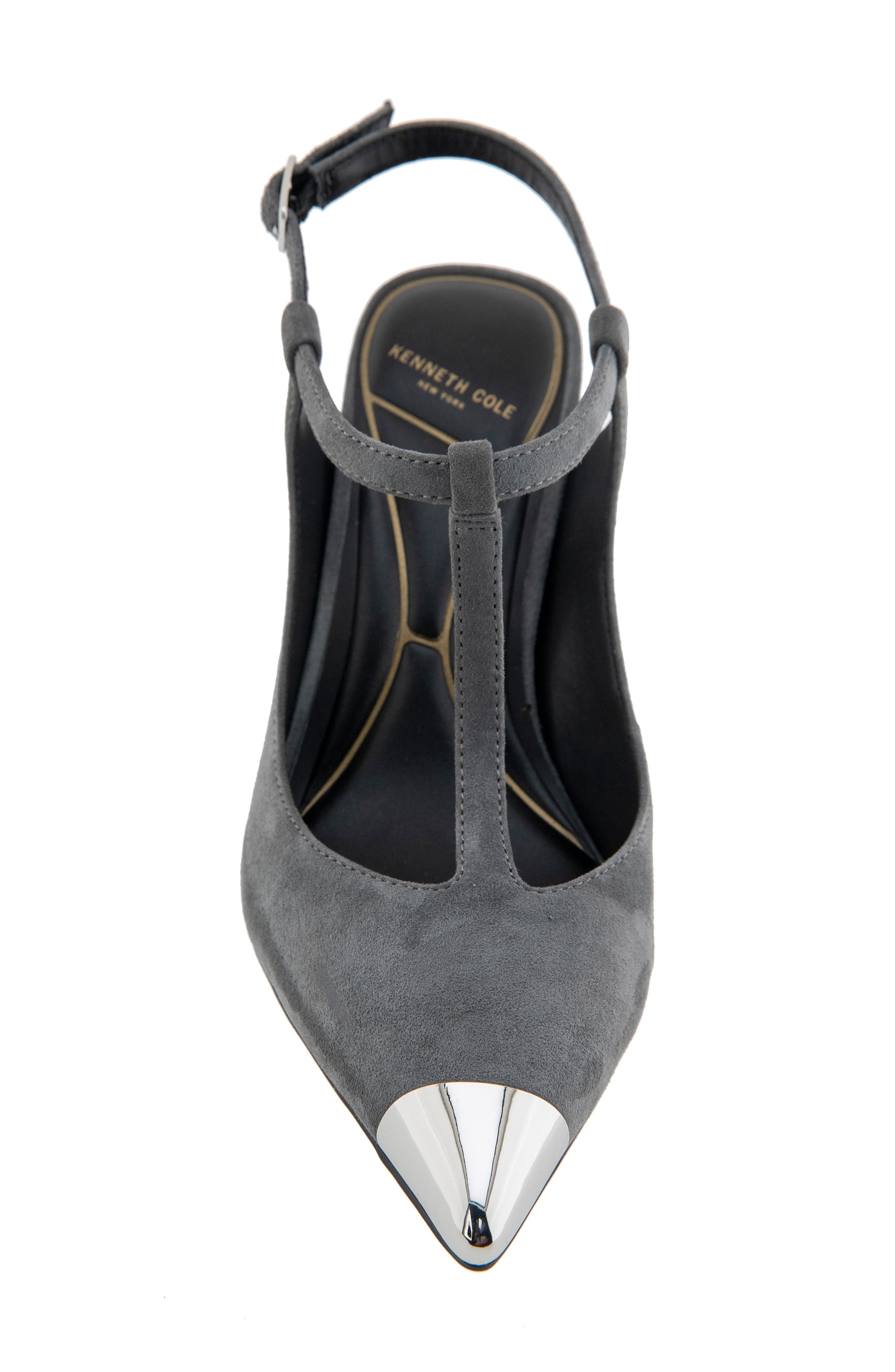 Kenneth Cole Romi T-Strap Pump, Alternate, color, Dark Grey Suede