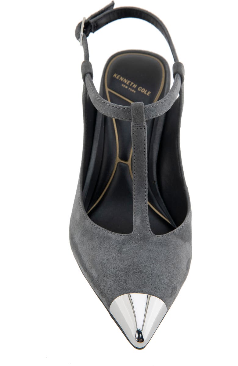 Kenneth Cole Romi T-Strap Pump, Alternate, color, Dark Grey Suede