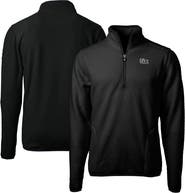 Cutter & Buck Men's Cutter & Buck  Black Ivy League Cascade Eco Sherpa Fleece Quarter-Zip Jacket