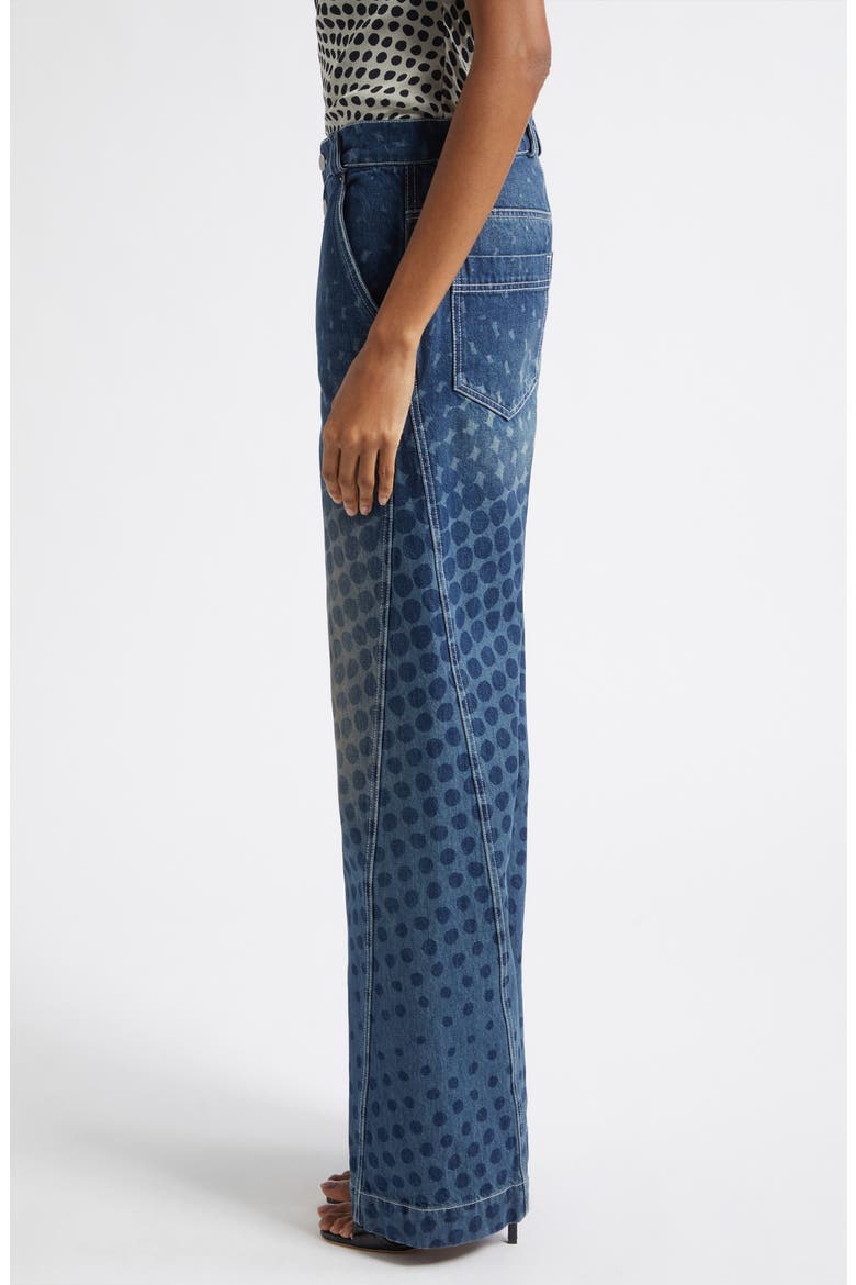 Halftone Dot Straight Leg Jeans, Alternate, color, WASHED INDIGO
