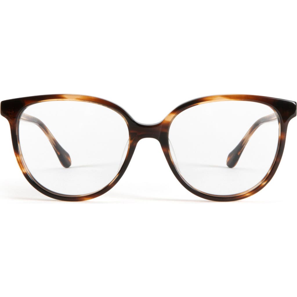 Mohala Eyewear Mele 51mm Medium Nose Bridge Narrow Width Round Optical Glasses In Transparent